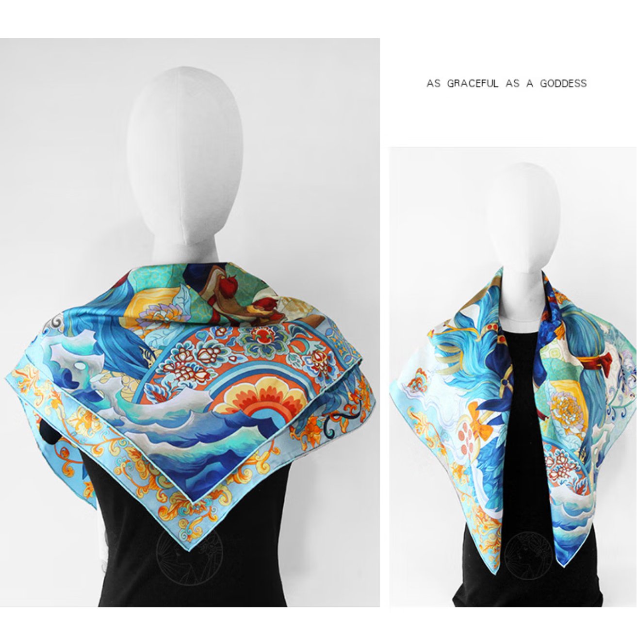 Co branded - China Silk Museum Authoritative Co branded Silk Road Tianma Silk Square Scarf