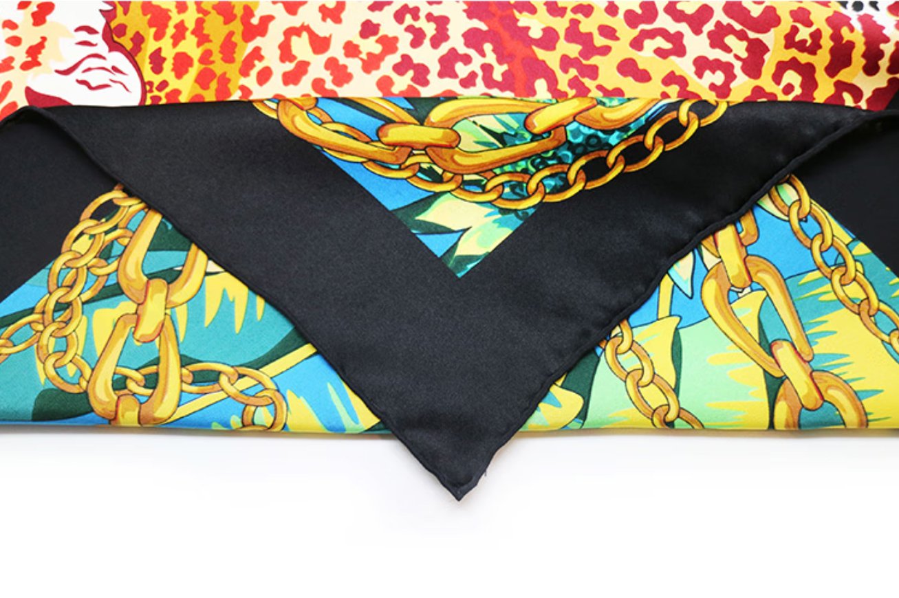 Wild Tribe Silk Scarf 100 * 175cm Silk Long Scarf 100% Mulberry Silk Exquisite Gift Box Set