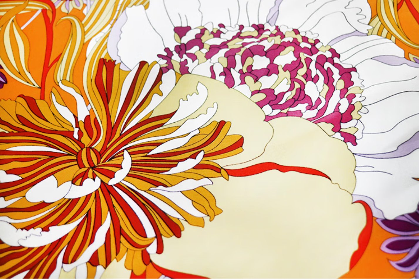 Aurora Silk Scarf - Colorful Silk Scarf, 90x90CM Women's Versatile Scarf