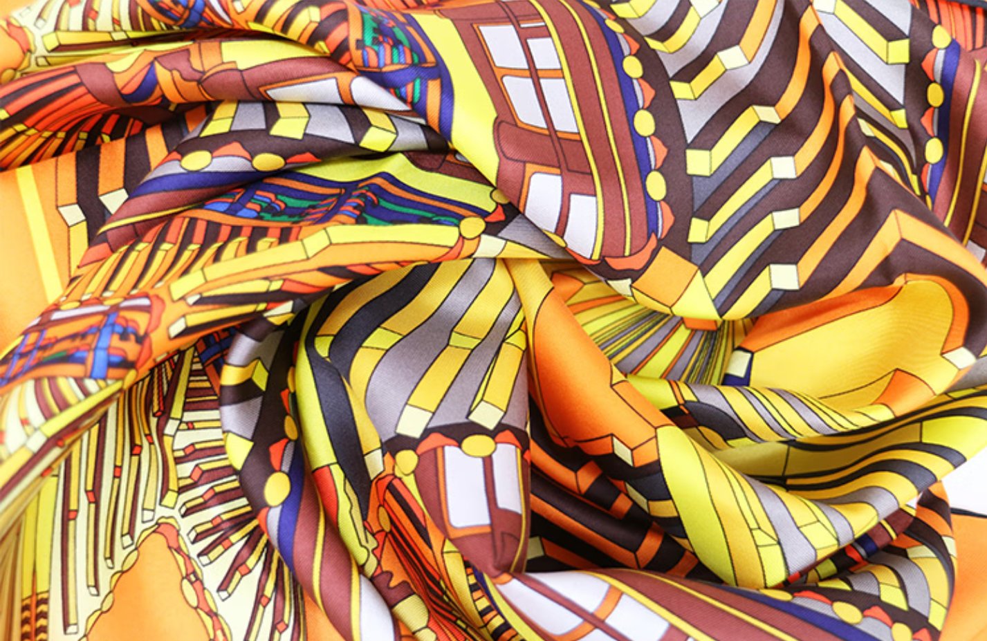 Aurora Silk Scarf - Dream Space 90x90 silk square scarf, original color versatile scarf