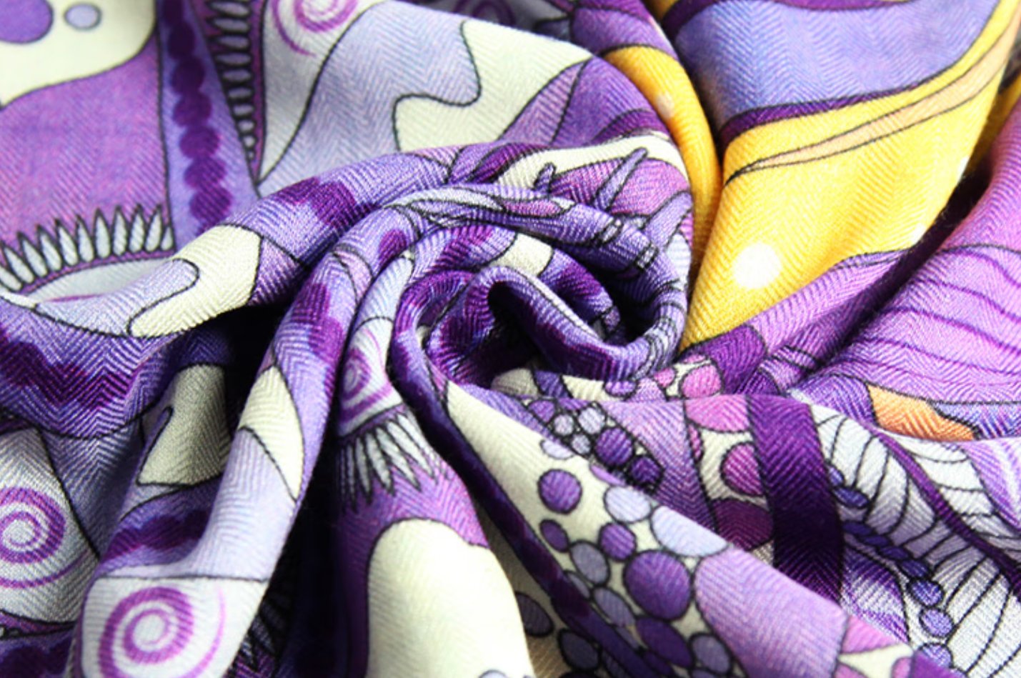 The Song of Conch Silk Wool Same Flowers Different Colors Big Shawl, Four Seasons Elegant Women's Square Towel