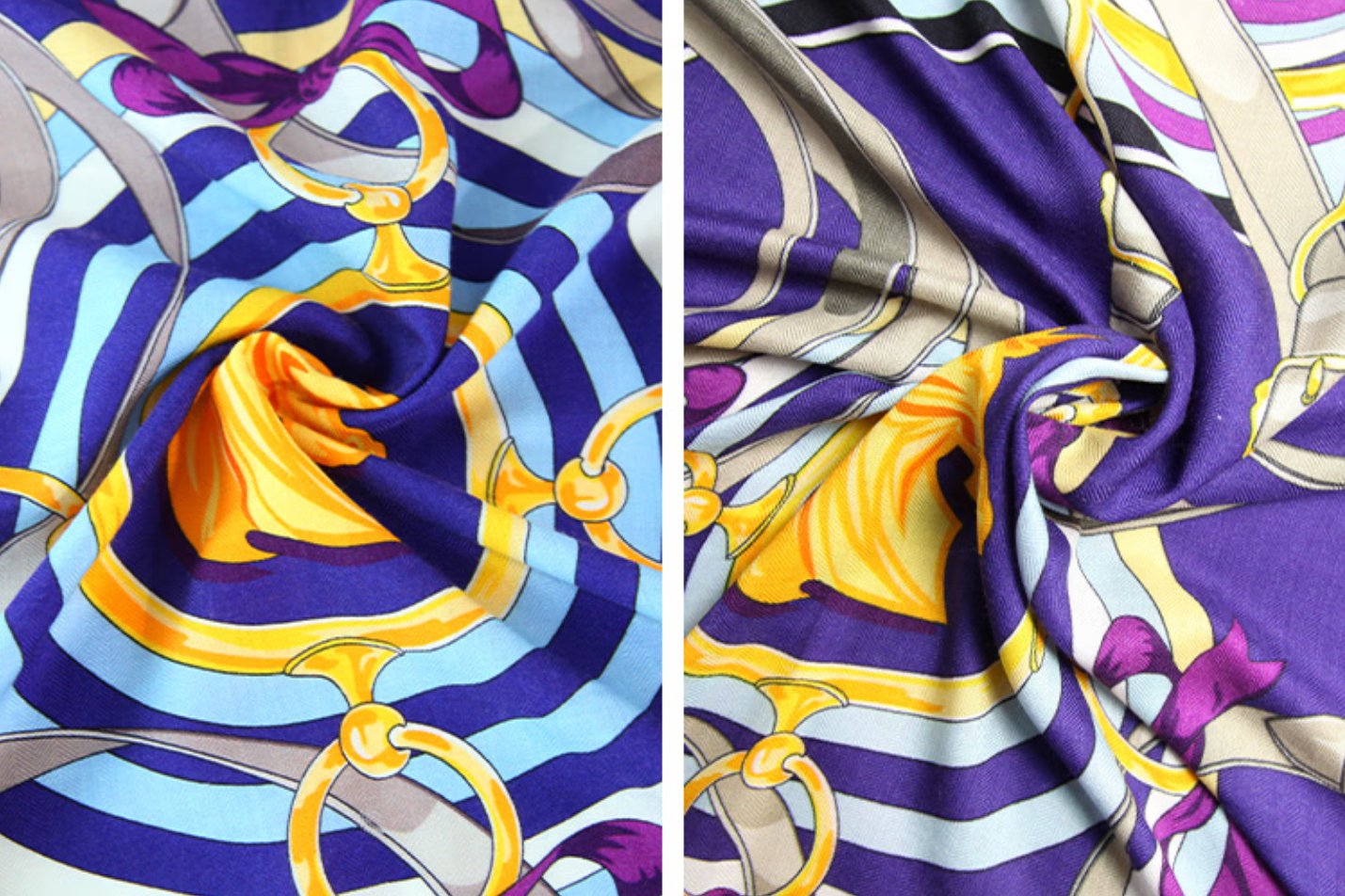 Rainbow (deep blue) silk wool shawl, elegant women's wool square scarf suitable for all seasons