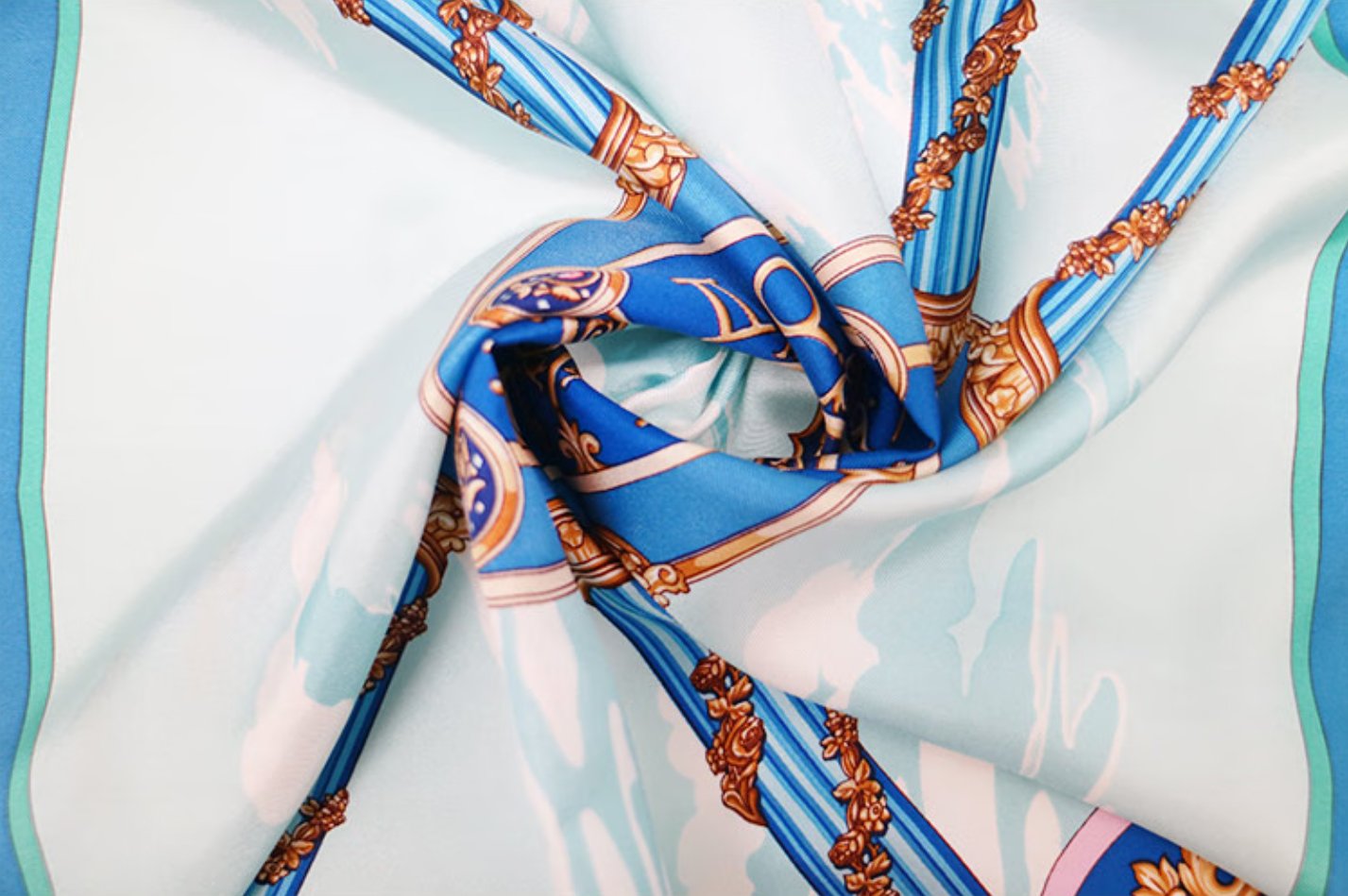 Aurora sidenscarf - Clear Sky Moon Silk Scarf, Versatile Business Scarf, Banquet Scarf