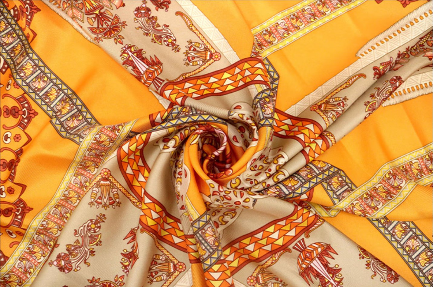 Zhaohua-100% mulberry silk scarf, silk artwork 90x90CM square scarf