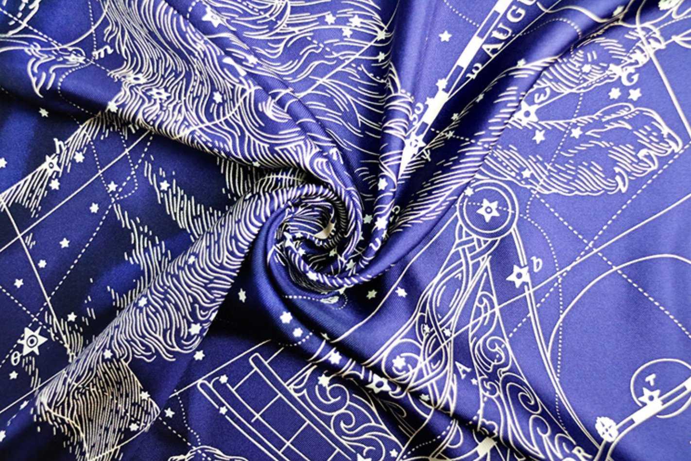 Aurora silkeskjerf - Starry 100% Mulberry Silk Square Scarf, Sunscreen Silk Scarf