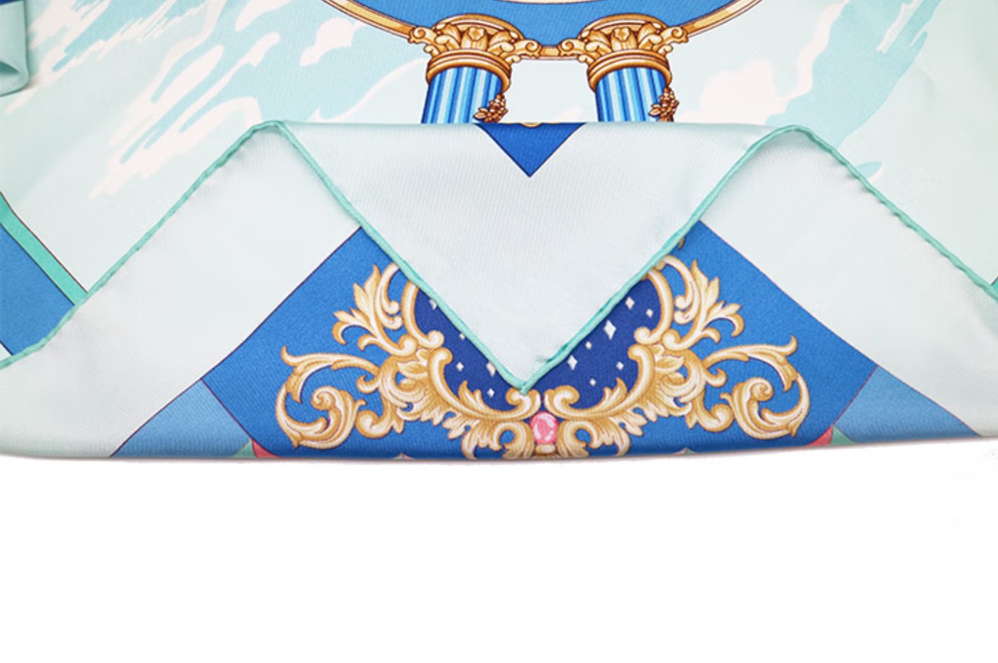 Aurora sidenscarf - Clear Sky Moon Silk Scarf, Versatile Business Scarf, Banquet Scarf