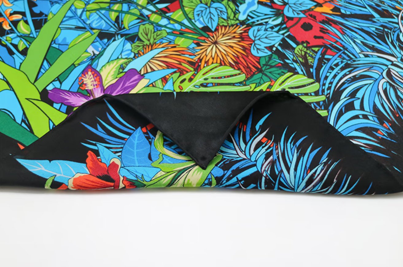 Secret Storm 65 * 190cm silk long scarf, 100% mulberry silk workplace scarf