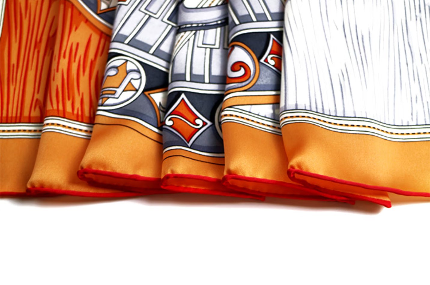 Flower Waltz Silk Scarf, Four Seasons Universal Mulberry Silk 100% Large Square Scarf (Orange Red)