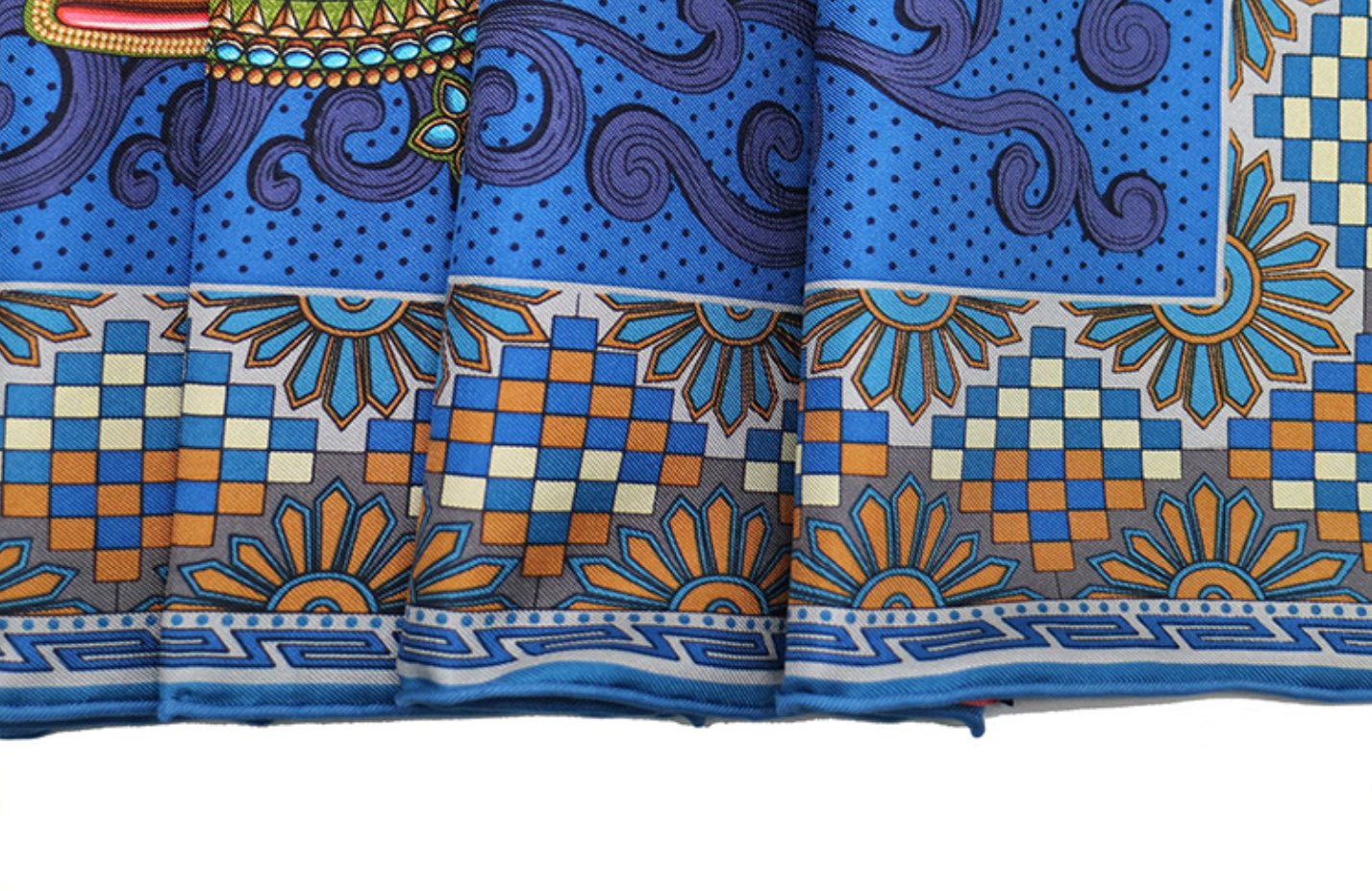 Aurora Silk Scarf - Tibetan Jewelry 90x90 Silk Scarf, Versatile Shawl Square Scarf