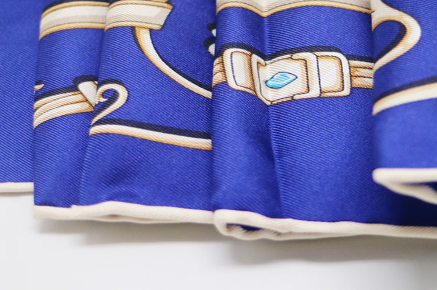 Aurora Silk Scarf - Love Letter (Blue) Silk Square Scarf, Women's Minimalist Silk Scarf