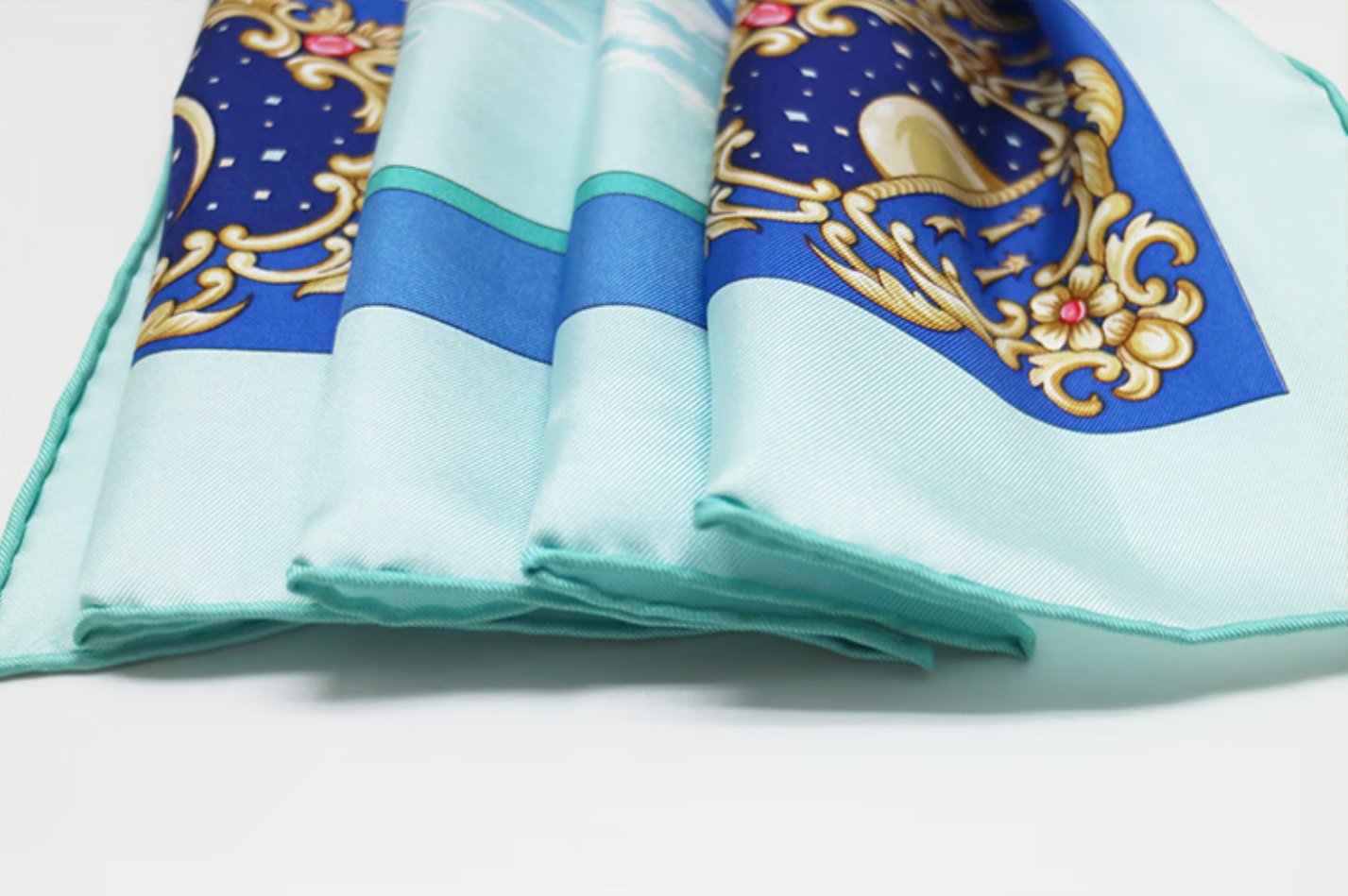 Aurora sidenscarf - Clear Sky Moon Silk Scarf, Versatile Business Scarf, Banquet Scarf