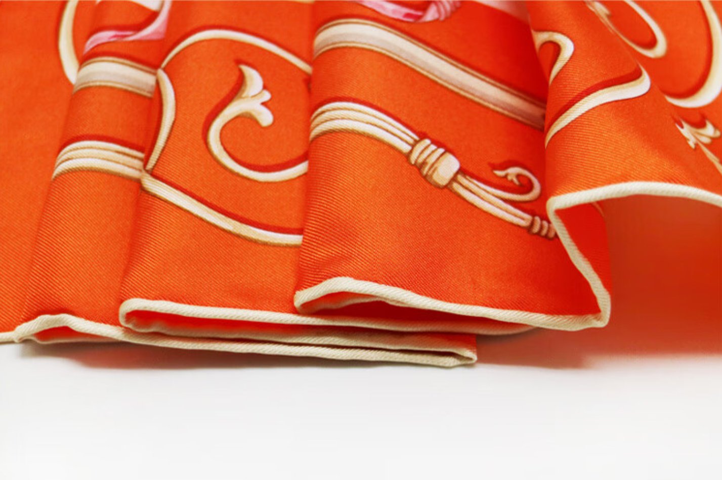 Aurora Silk Scarf - Love Letter Orange Scarf, Exquisite Versatile Scarf, Valentine's Day Scarf