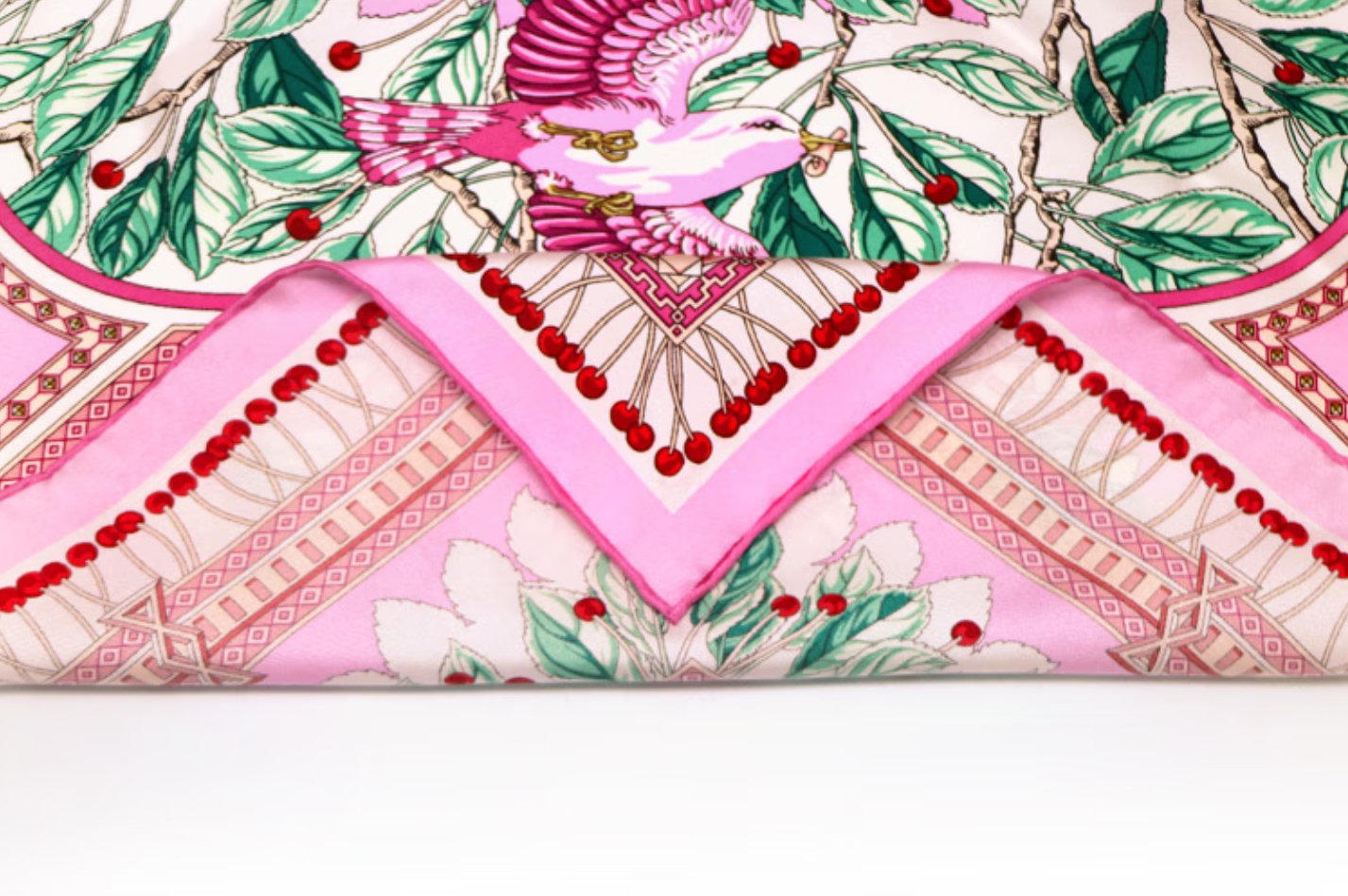 Hedvábný šátek Aurora - Cherish 100% silk scarves, original fashionable scarves, pink scarves