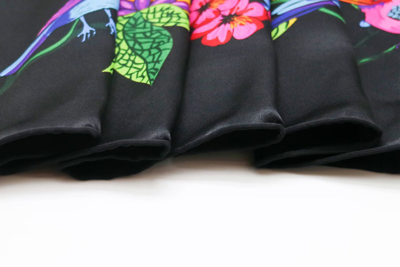 Time Paradise 65 * 190cm silk long scarf, 100% mulberry silk beach scarf