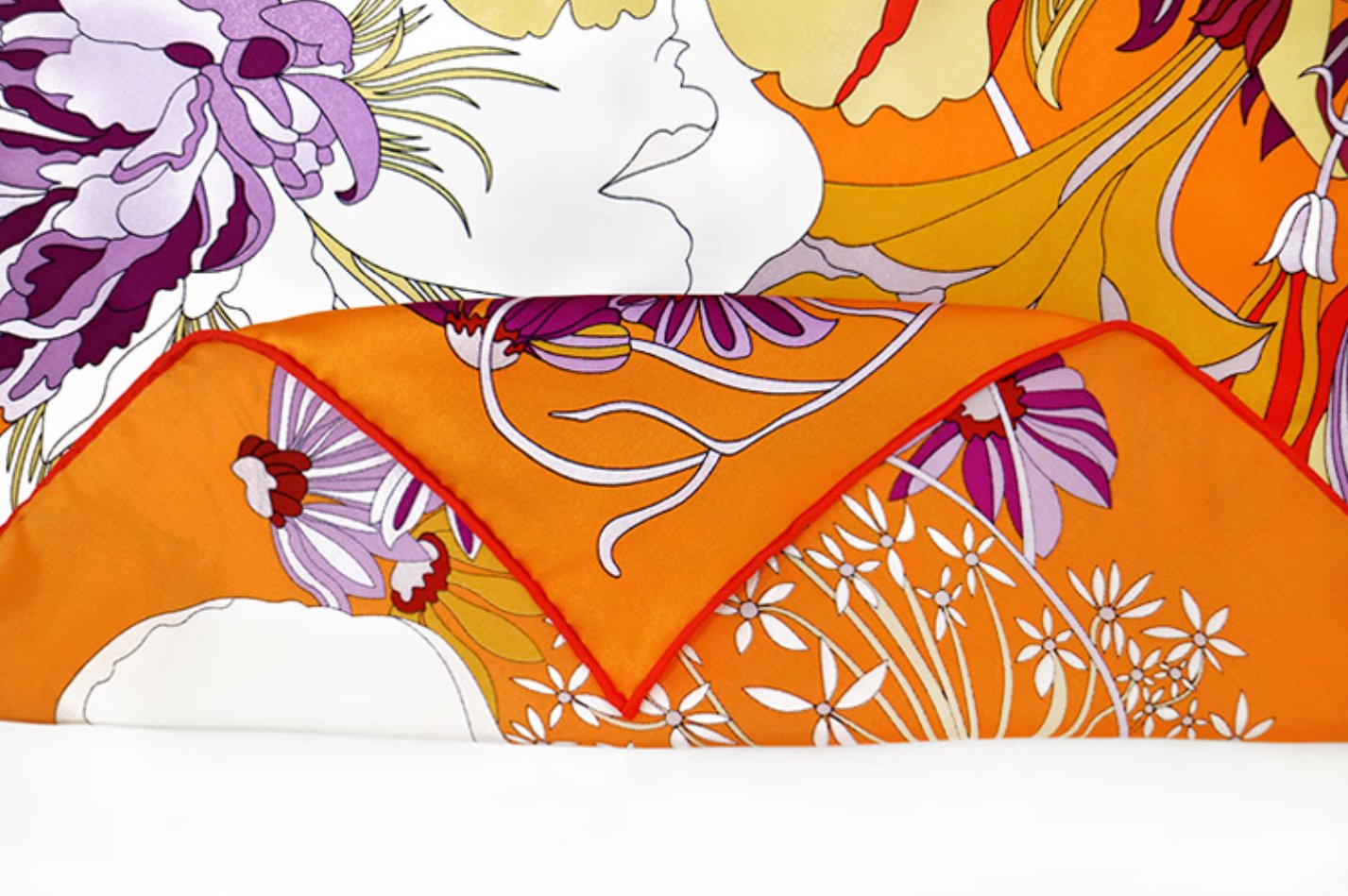 Aurora Silk Scarf - Colorful Silk Scarf, 90x90CM Women's Versatile Scarf