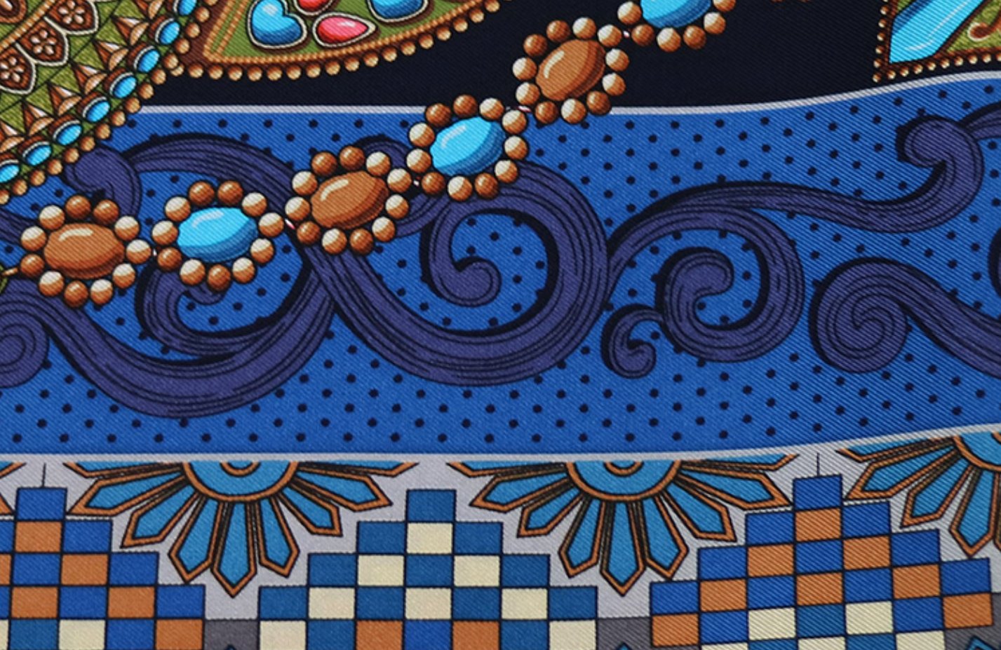 Aurora Silk Scarf - Tibetan Jewelry 90x90 Silk Scarf, Versatile Shawl Square Scarf