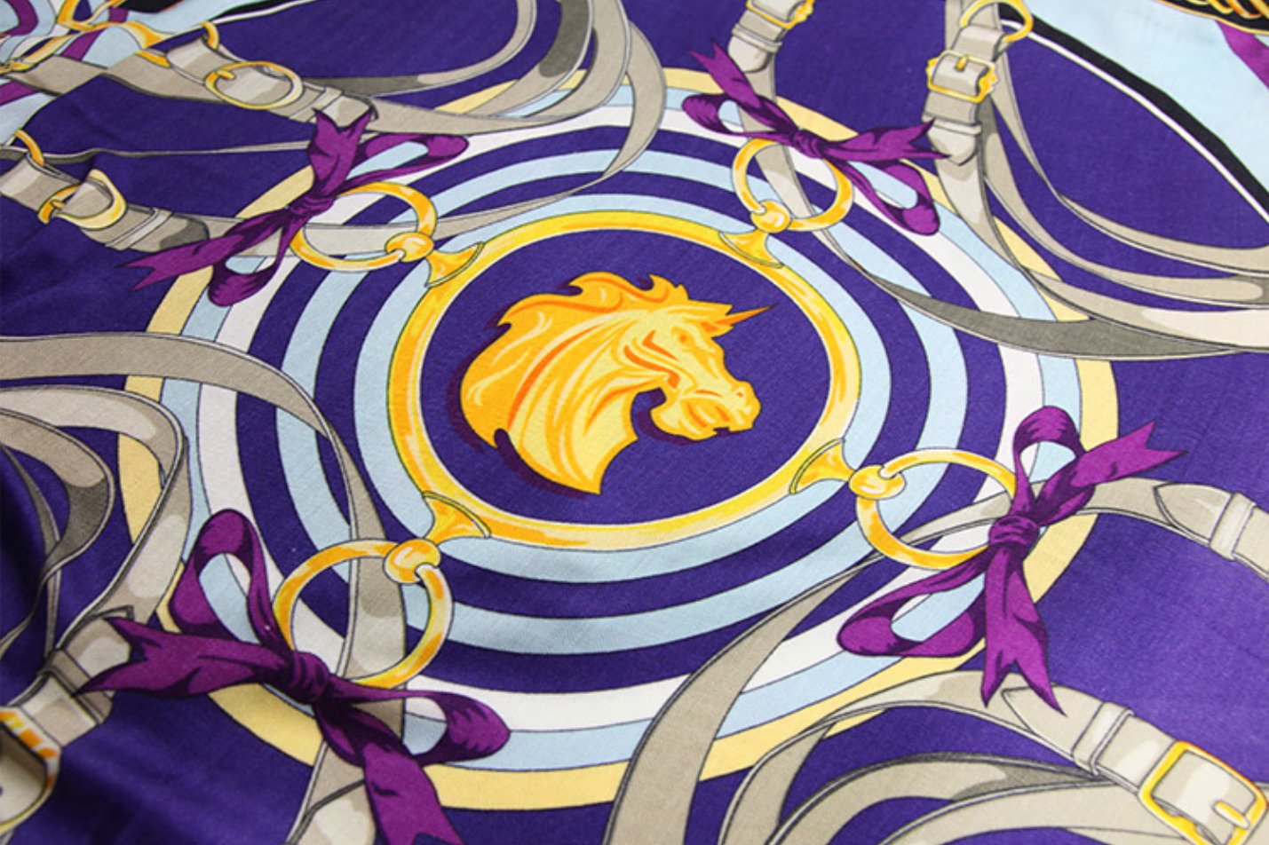 Rainbow (deep blue) silk wool shawl, elegant women's wool square scarf suitable for all seasons