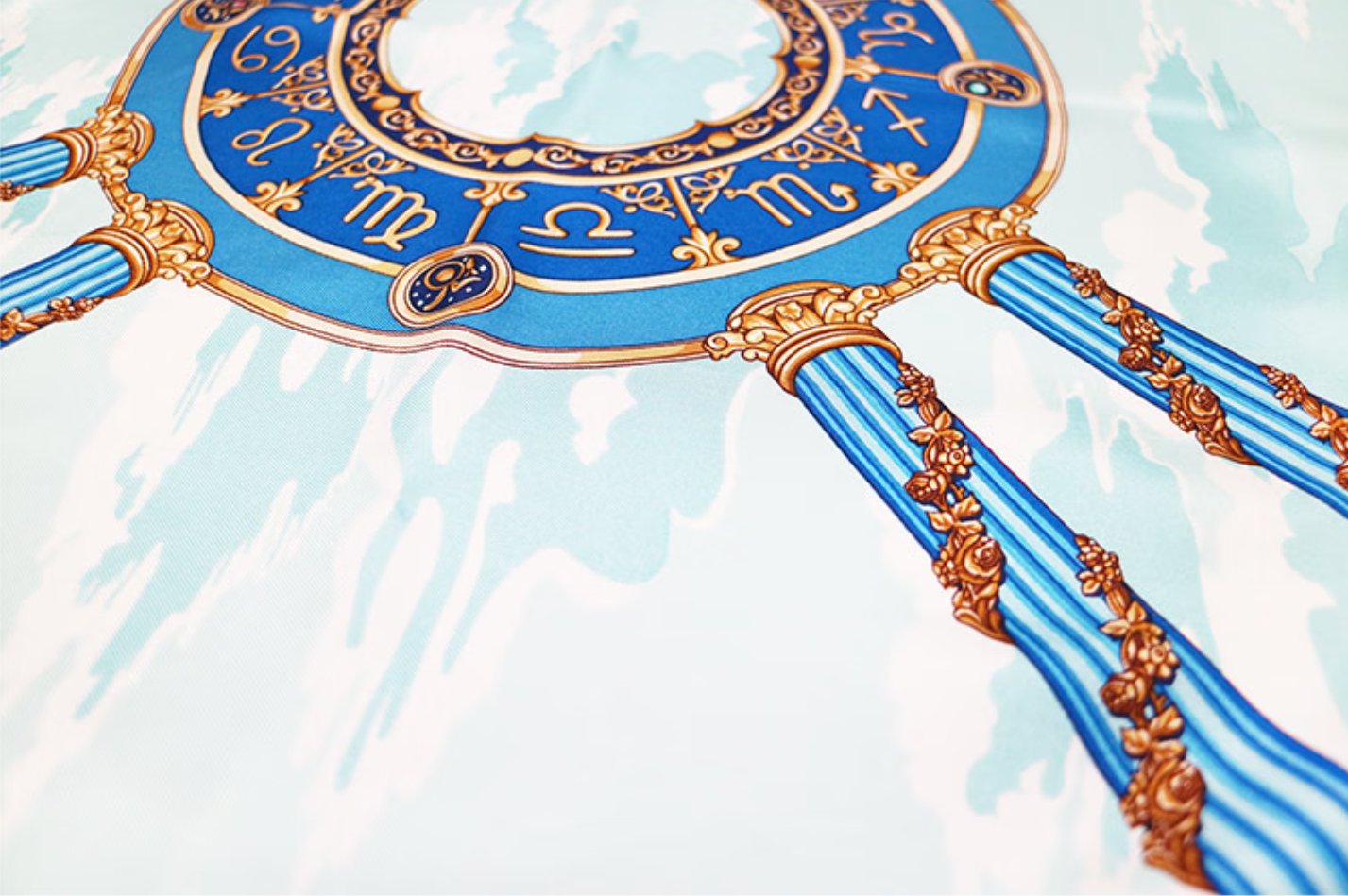 Aurora sidenscarf - Clear Sky Moon Silk Scarf, Versatile Business Scarf, Banquet Scarf