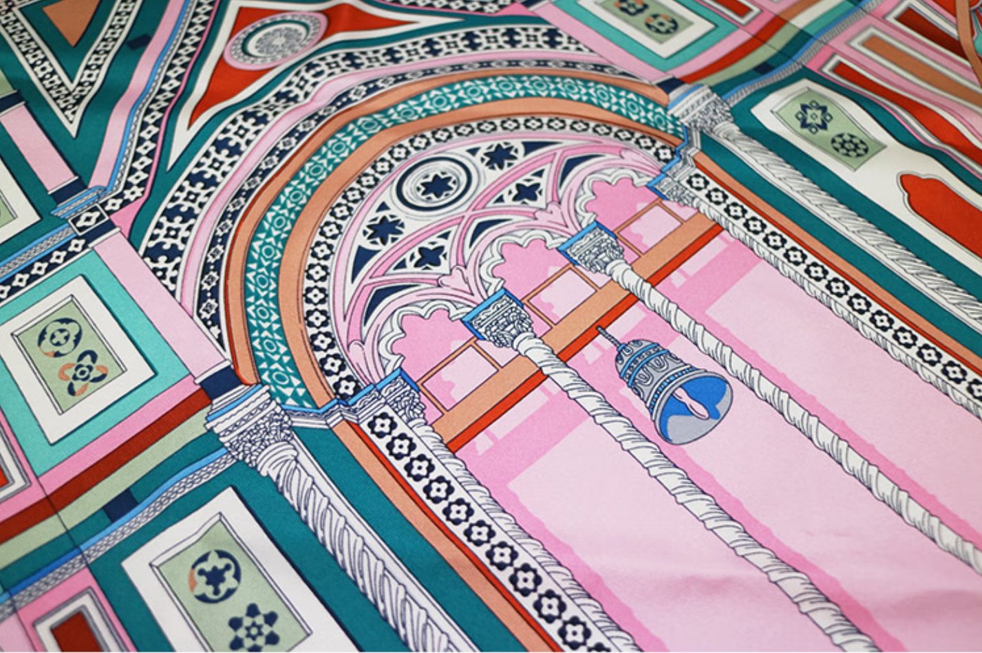 Aurora silkeskjerf - The Holy City of Flowers - Silk Square Scarf, Tourist Versatile Scarf, Elegant Scarf