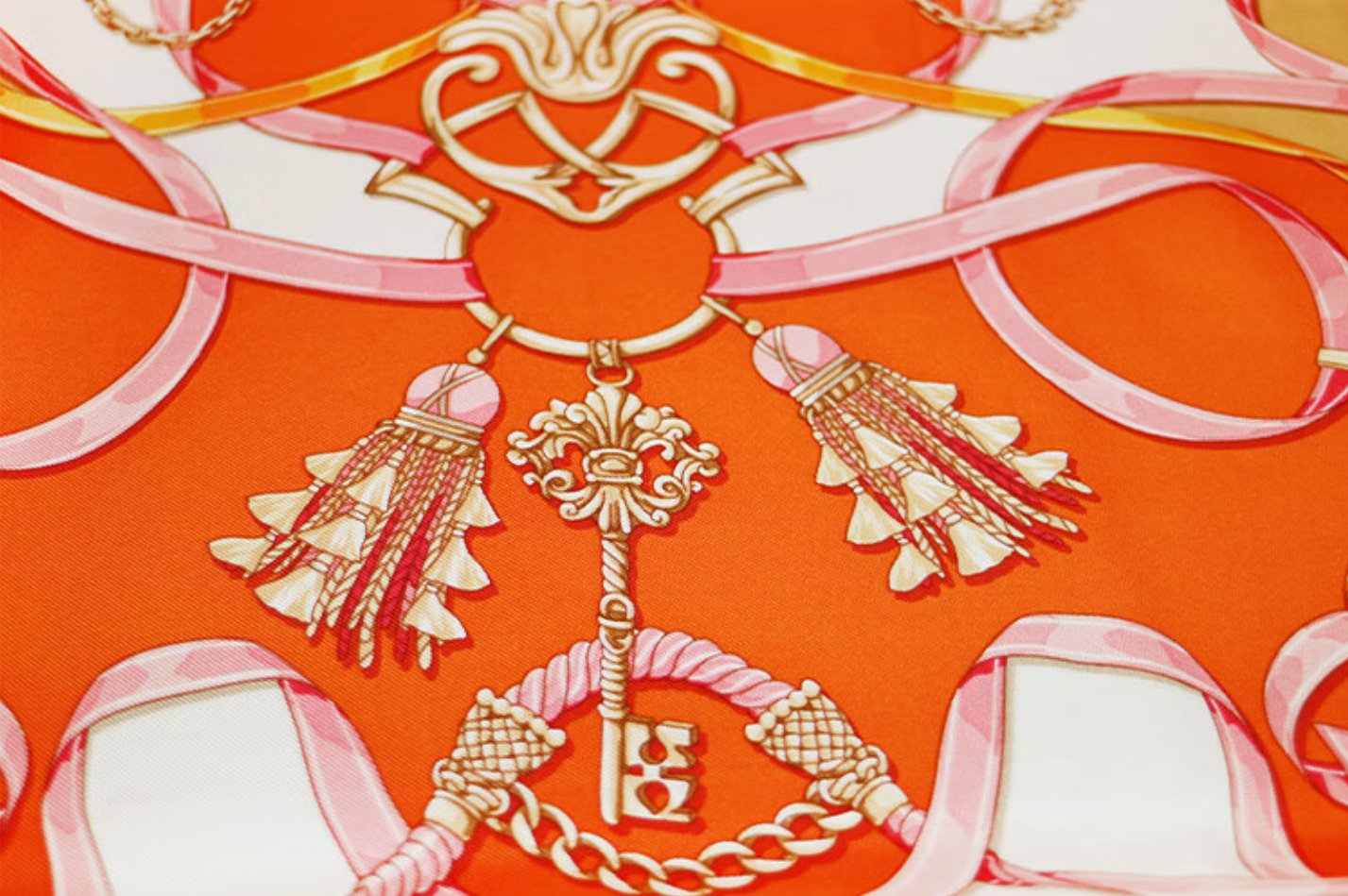 Aurora Silk Scarf - Love Letter Orange Scarf, Exquisite Versatile Scarf, Valentine's Day Scarf