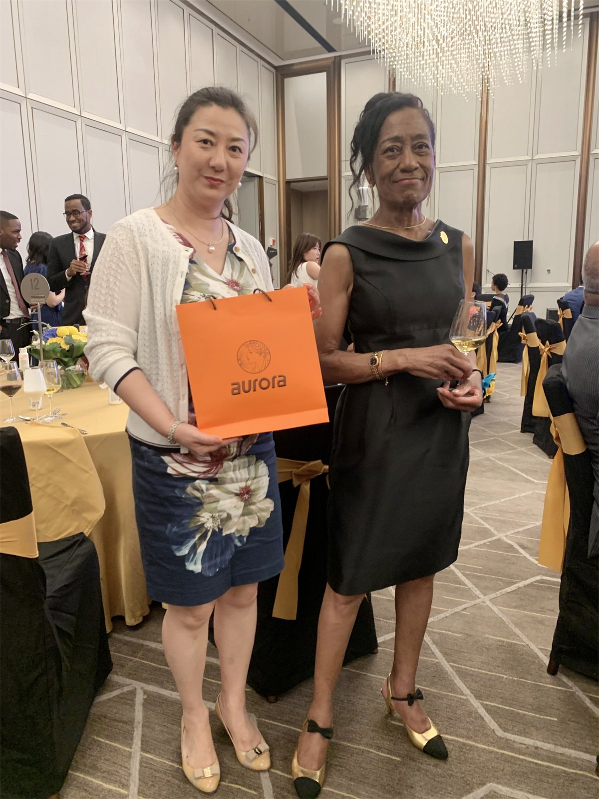 The current Ambassador of the Bahamas to China, His Excellency Bethel, is standing on the Aurora platform for the National Silk Road