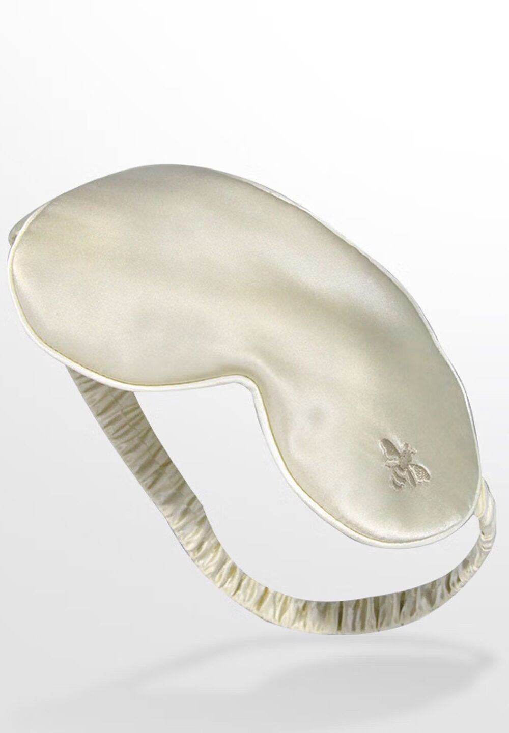 Aurora eye mask, silk eye mask for shading and eye protection, embroidered bee eye mask (beige) - Image 2